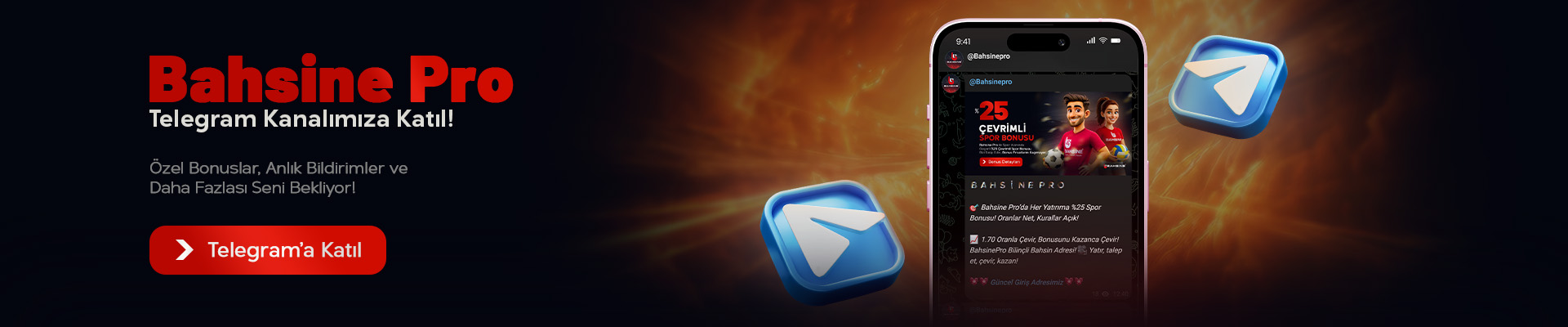BahsinePro Giriş Telegram Kanalımızı Takip Et!
